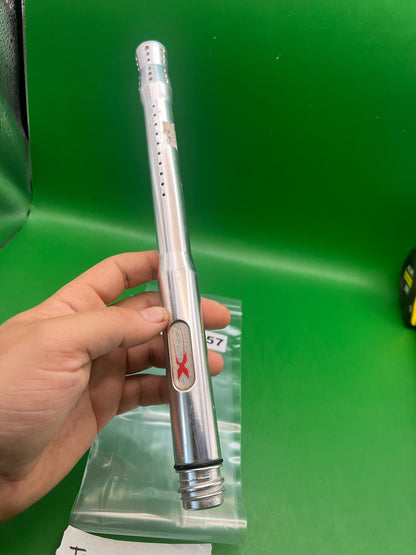 Tippmann 98 Dye X-Factor Barrel 12" .693 Silver - used paintball barrel - silver