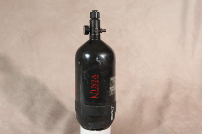 Ninja SL 90ci Carbon Fiber Paintball Tank Black with Exalt Cover Regulator