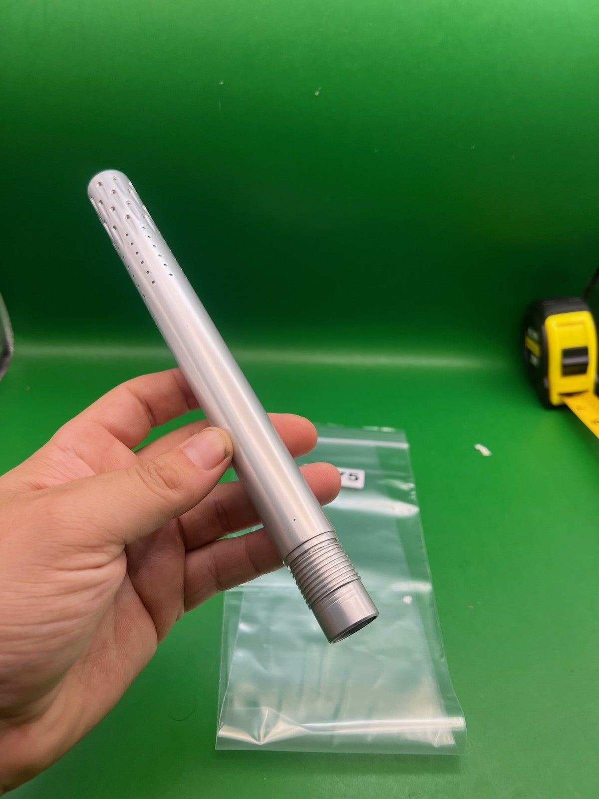 WGP Autococker Clear Tip - used paintball barrel tip - silver