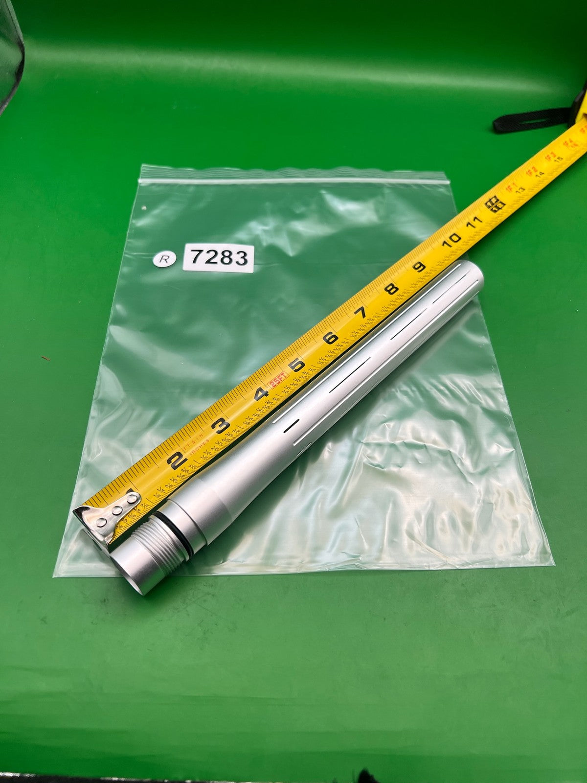 Infamous Pro DNA Silencio Barrel Tip Silver Aluminum AutoCocker Thread 14"