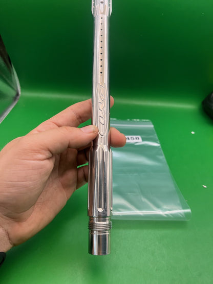 Autococker Dye SS Barrel - Check Thread - used paintball barrel - silver