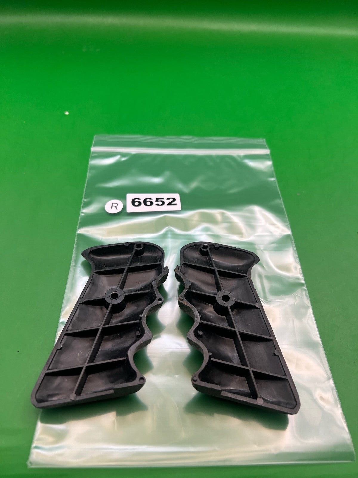 Grooved 45* Single Hole Autococker Grips - used paintball grip panels - black