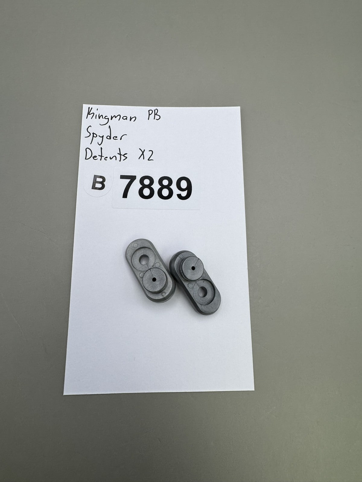Kingman Spyder Ball Detents Silver Pair