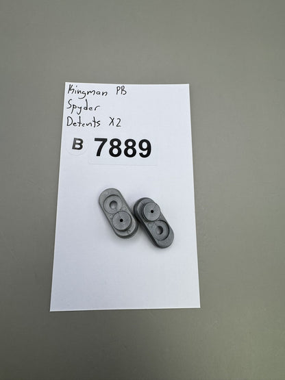 Kingman Spyder Ball Detents Silver Pair