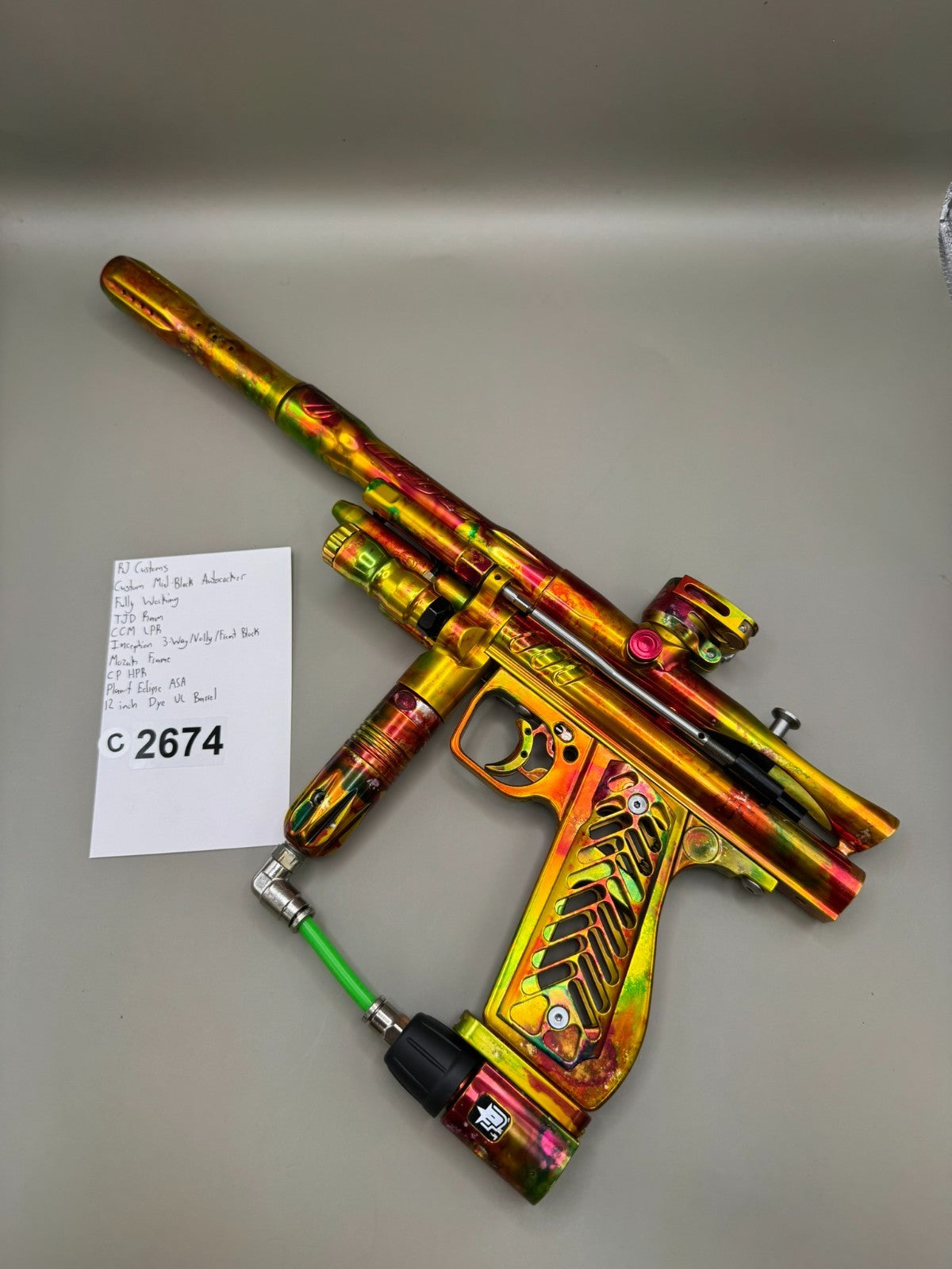 RJ Customs Custom Mid-Block Autococker - Paintball Marker Fully Working