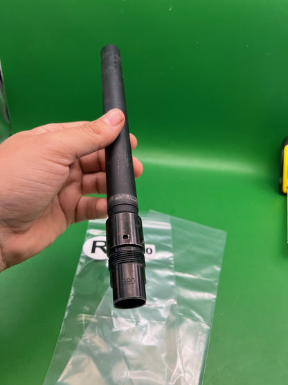 Black CCM Barrel Back 12" .690 Black - used paintball barrel back - black