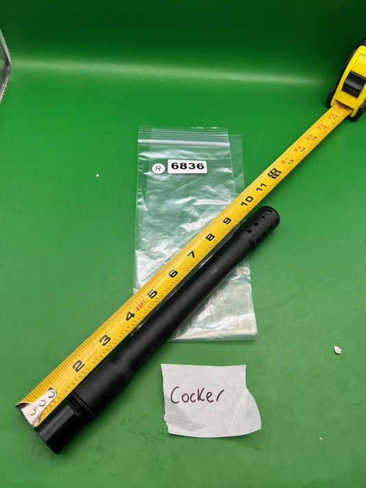 Autococker Cocker Ported Barrel Black 10" .860 Bore - used paintball barrel - black