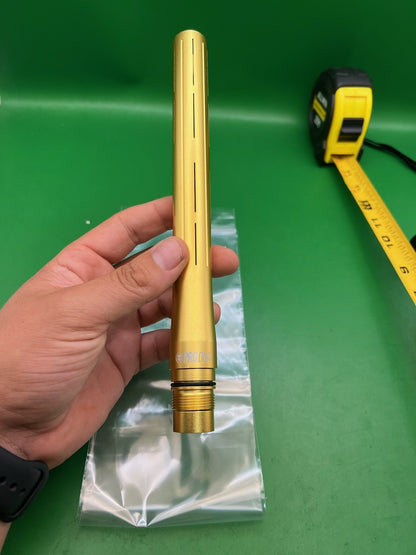 Infamous Silencio Pro DNA Barrel Tip 14" Gold Aluminum Paintball