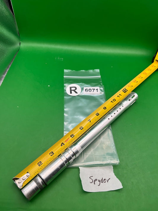 Spyder One-Piece Barrel 12" .692 Silver - used paintball barrel - silver