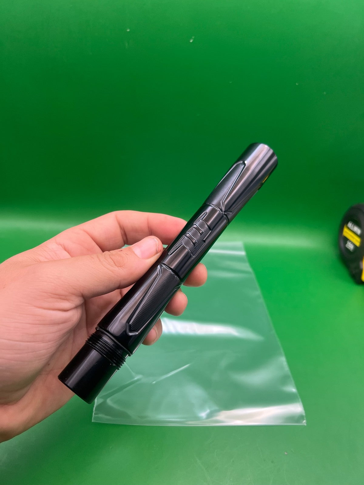 Autococker Kaner Barrel Back .691 Black - used paintball barrel back - black