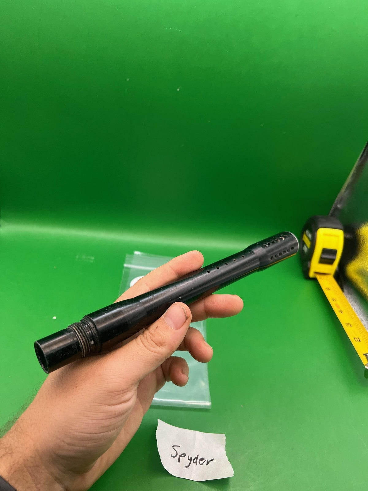 Spyder Barrel 9" .680 Black - used paintball barrel - black