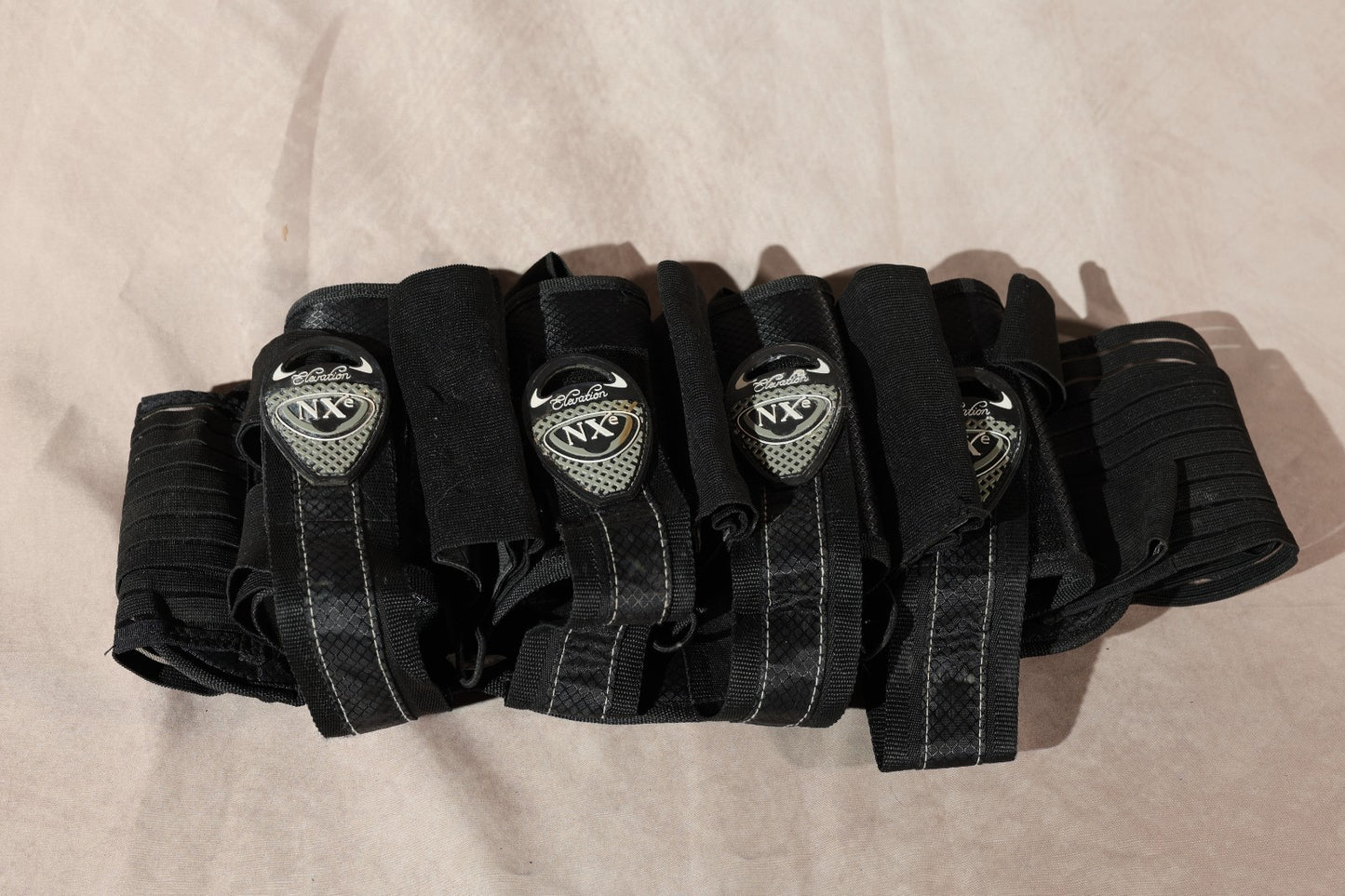 NXe Elevation Paintball Harness Pod Pack Black 4+3+2 Belt Carrier