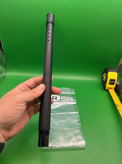 Complex Barrel Back 14" .694 Black Autococker - used paintball barrel back - black
