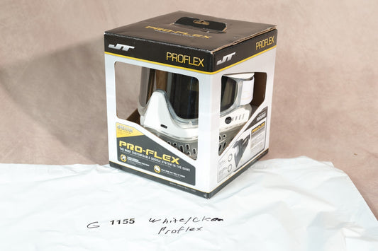 JT ProFlex Paintball Mask Goggle White Clear Spectra Lens System New In Box