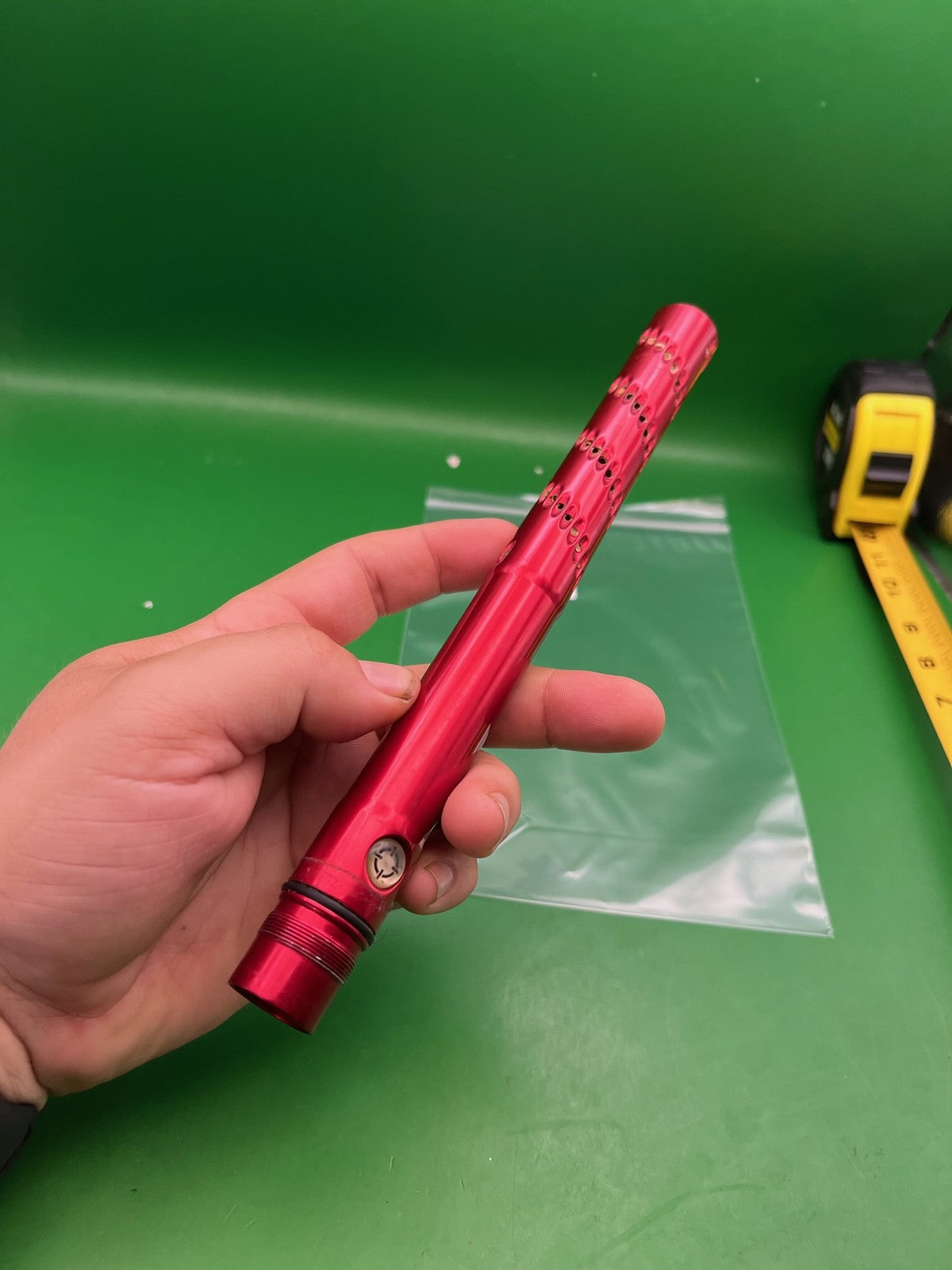 Freak Tip Red - used paintball barrel tip - red anno