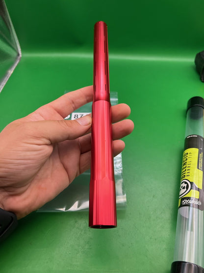 Infamous Silencio Pro DNA Barrel Tip Red Gloss Aluminum Paintball