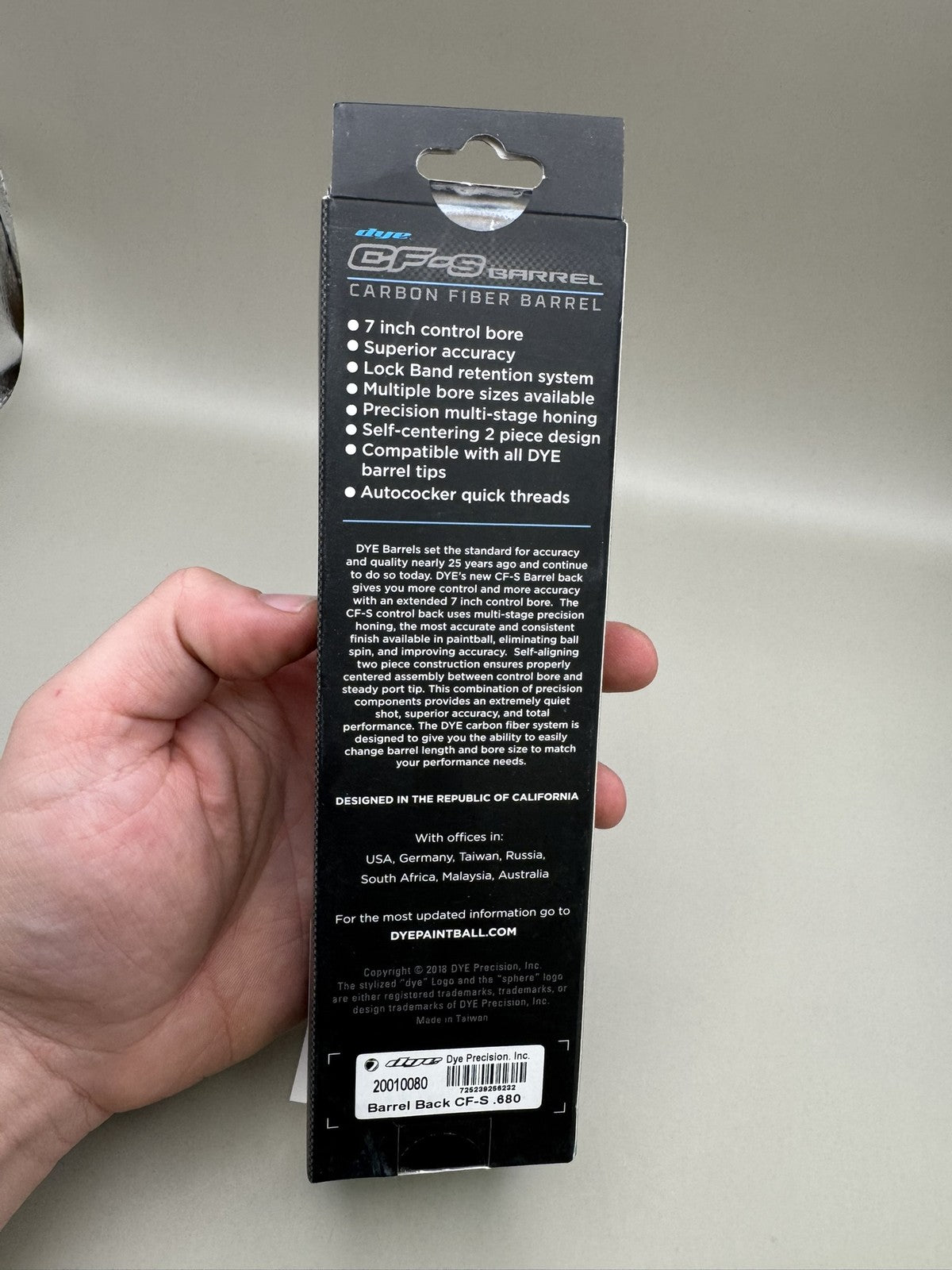 Dye CF-S Back - NOS 680 Bore AC Thread