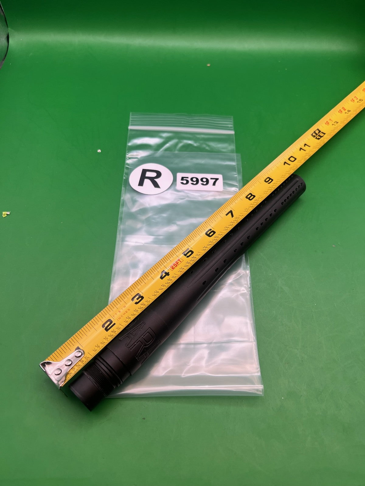 Parabolic Tip 14" Black - used paintball barrel tip - black
