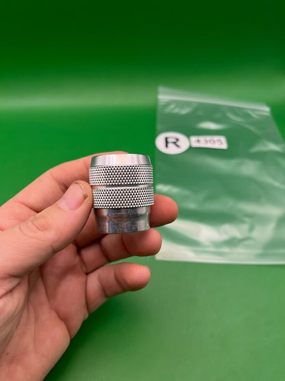 Bob Long Intimidator Locking Feedneck Chrome Silver Knurled Aluminum