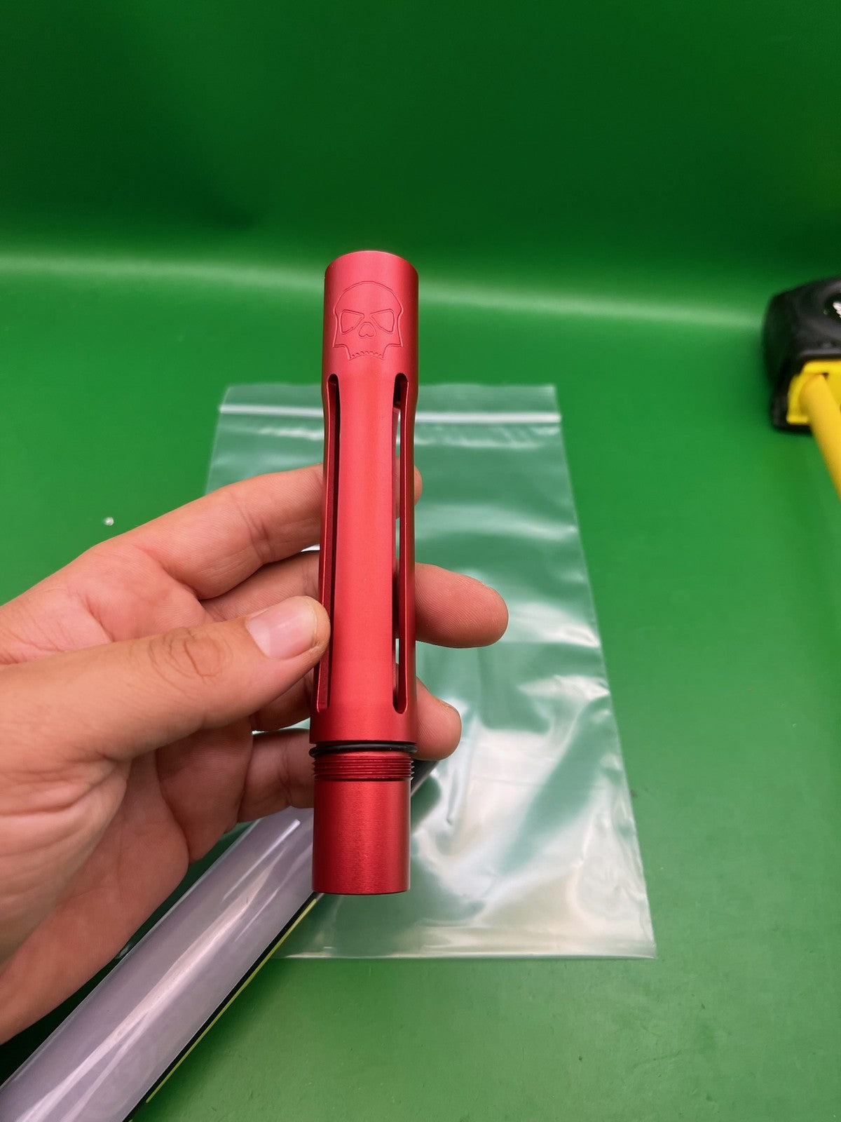 Infamous Silencio FXL Autococker Barrel Back Dust Red Aluminum