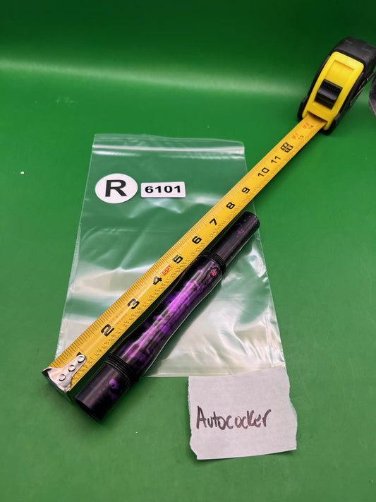 Autococker Barrel Purple Black - used paintball barrel - purple/black swirl anno