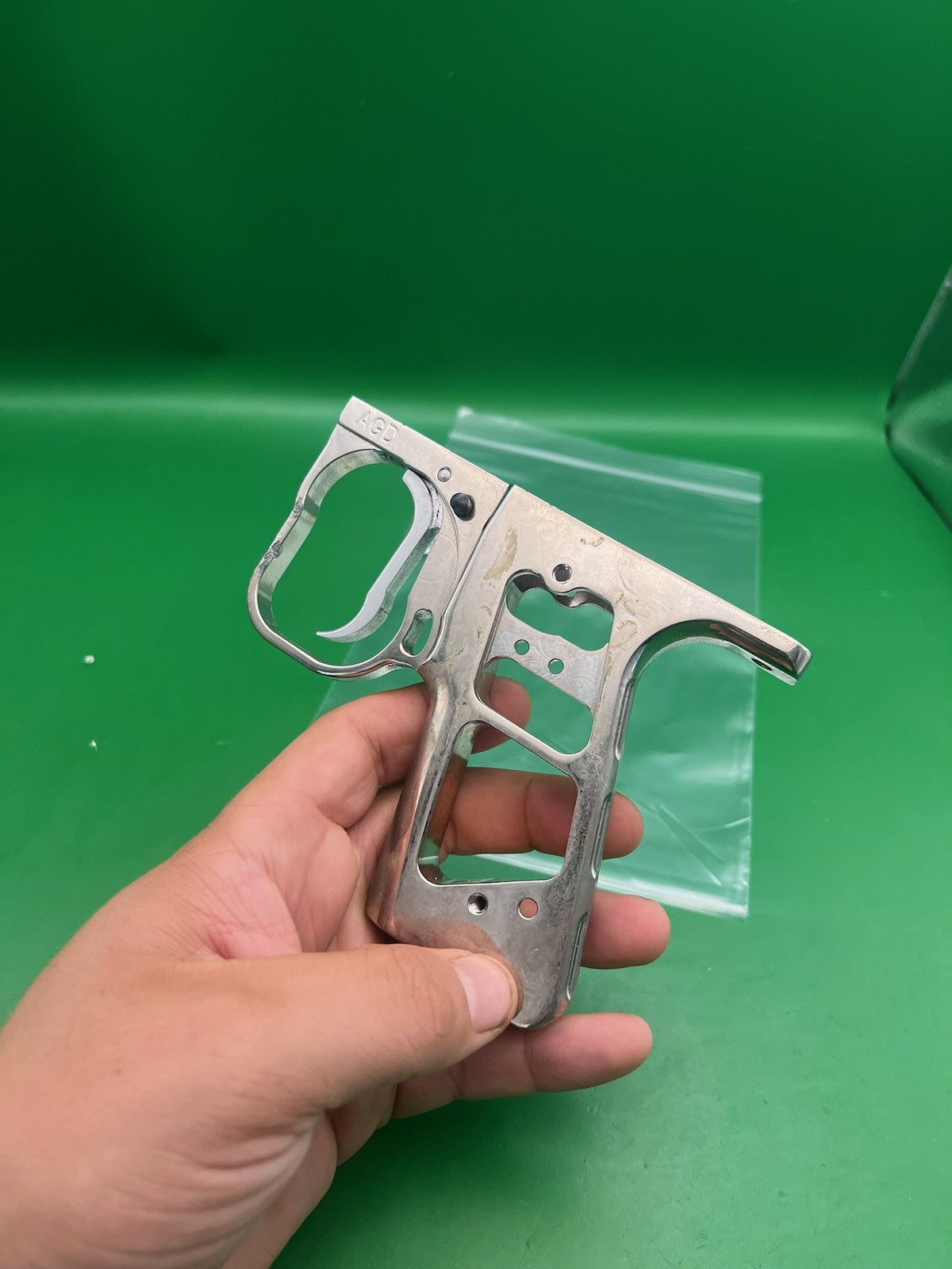AGD Air Gun Designs Automag Intelli Frame Silver Aluminum Trigger Frame