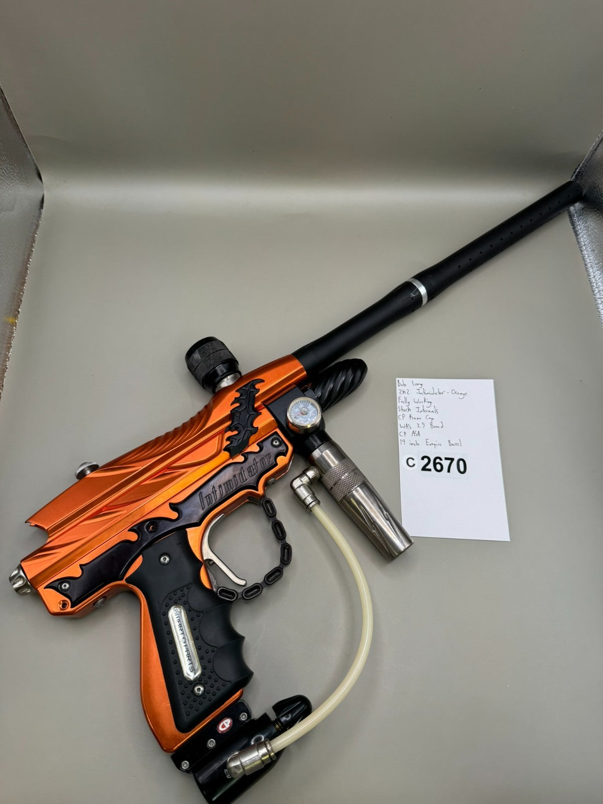 Bob Long 2k2 Intimidator - Orange - Paintball Marker Fully Working