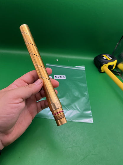 Smart parts Gold Freak XL Tip - used paintball barrel tip - gold anno