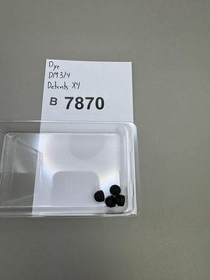 Dye DM3 DM4 Ball Detents Black Set of 4