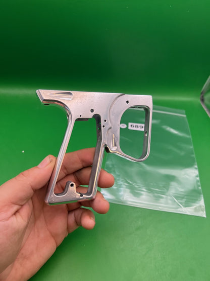 Stock Shocker Frame - used paintball grip frame - silver