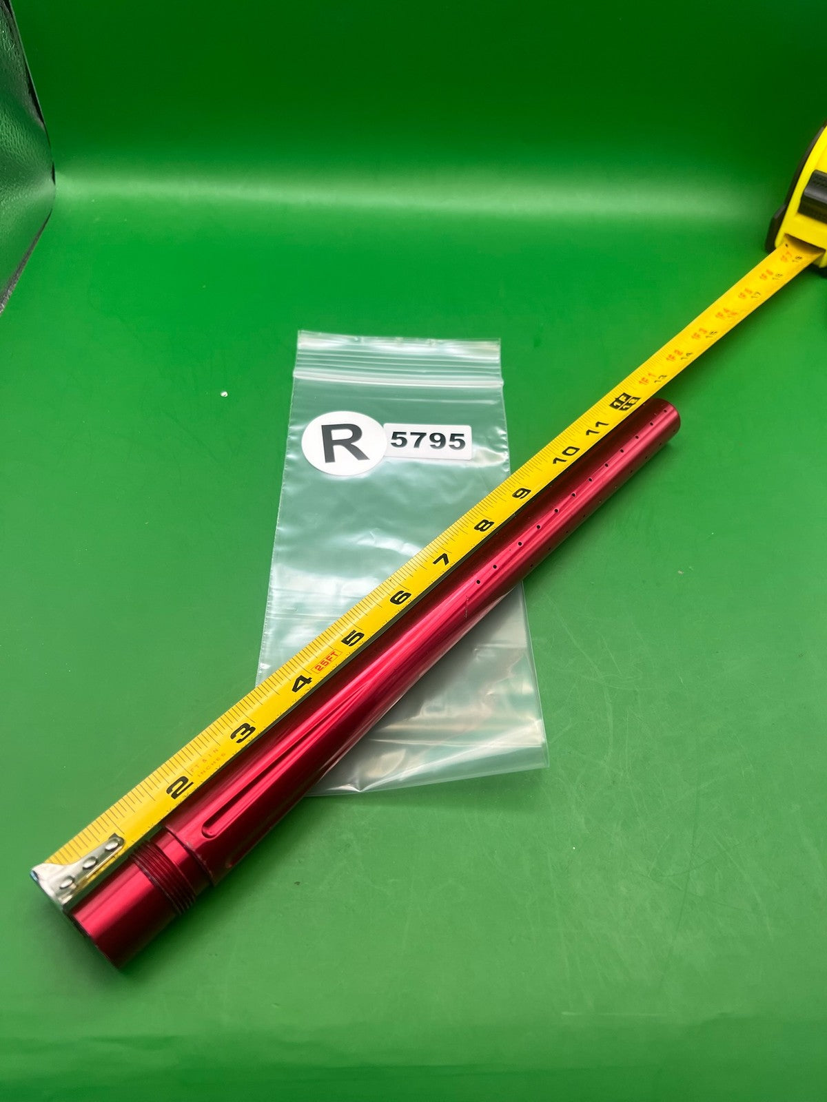 Stock Autococker 14" .690 Red - used paintball barrel - red anno