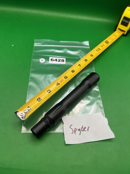 Dye Ultralite Barrel Back Spyder Thread Black 8" .688 - used paintball barrel back - black