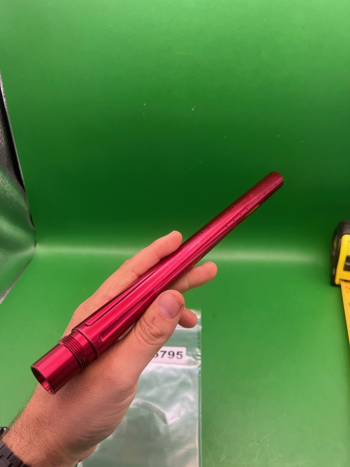 Stock Autococker 14" .690 Red - used paintball barrel - red anno