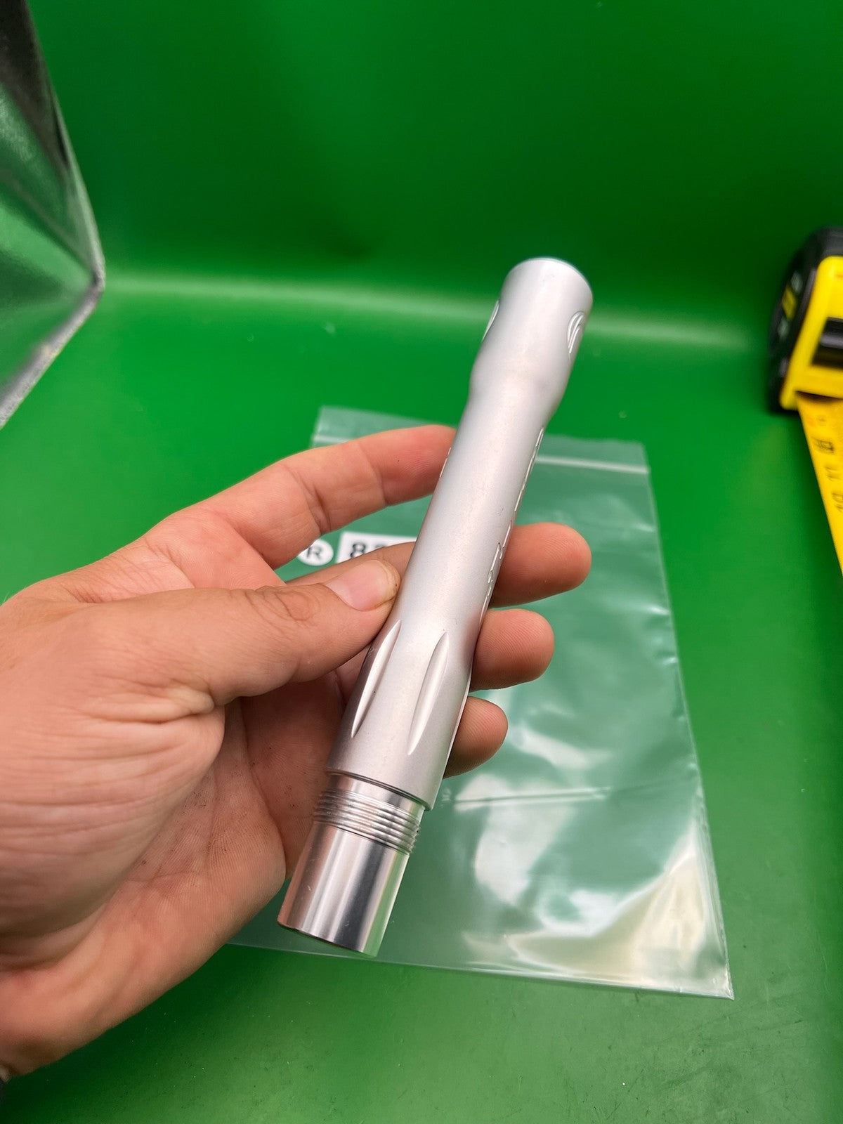 Dye UL Autococker Threaded Barrel Back Silver Polished Clear .692 ~7"