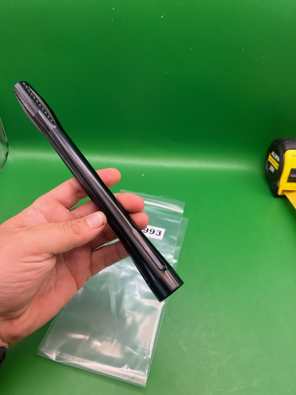 Evil Pipe Barrel Tip - used paintball barrel tip - black