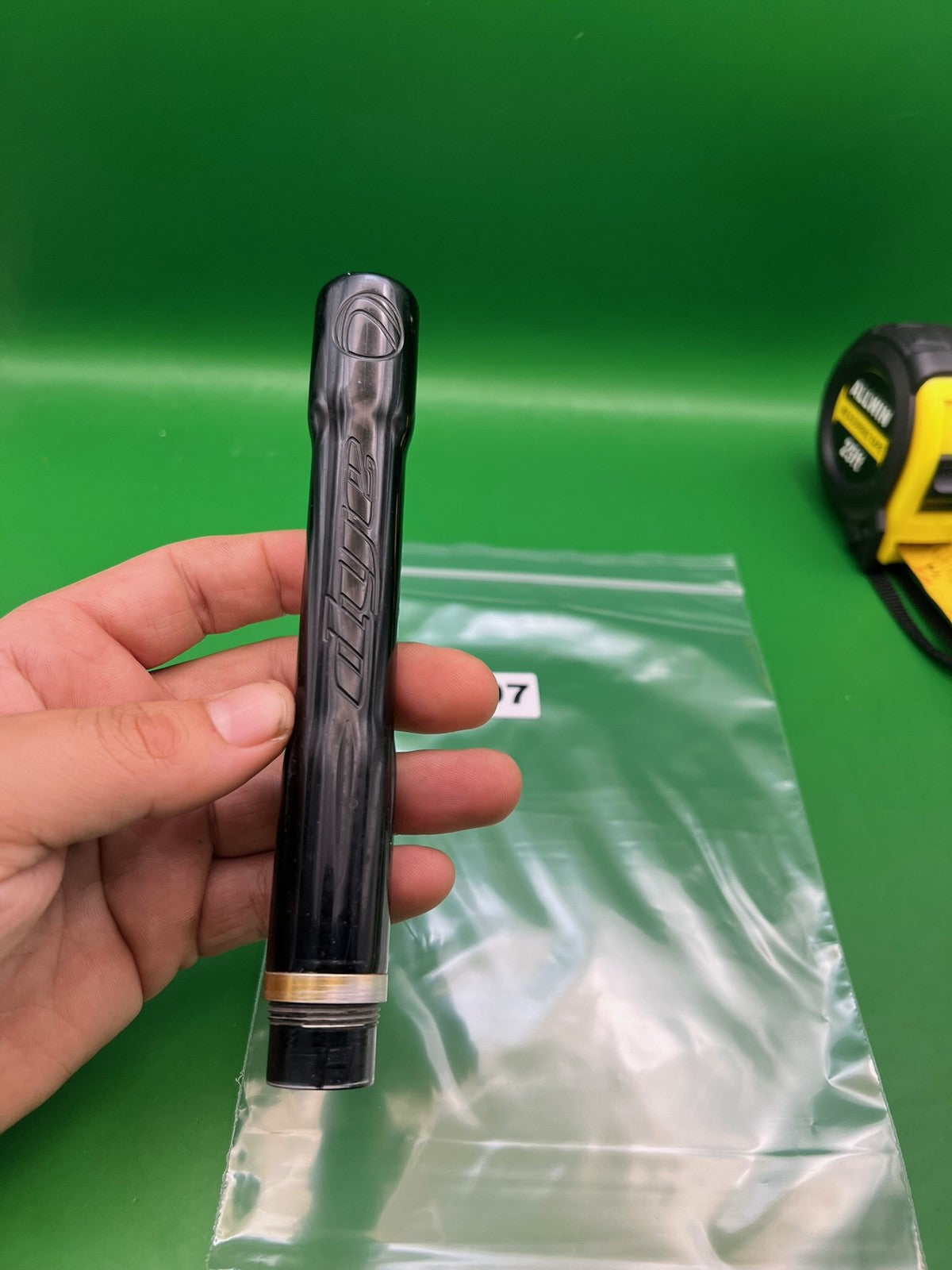 Dye Ultralite Barrel Back Black .689 Angel A1 - used paintball barrel back - black