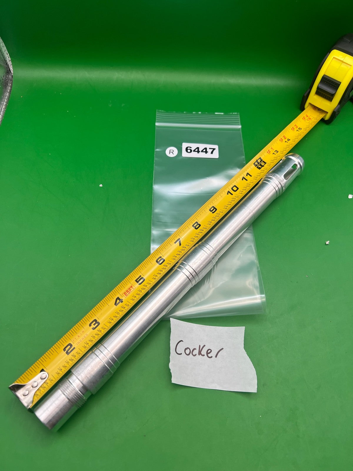 Raw Armson PTP Autococker Cocker Barrel Silver 12in .693 Bore - used paintball barrel - silver