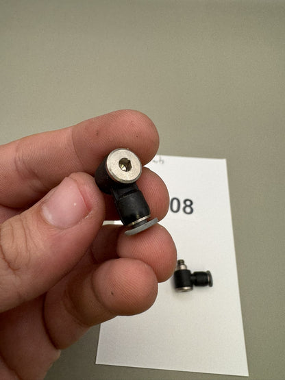 Smart Parts Ion Elbow Fittings Black Silver (Lot of 2)