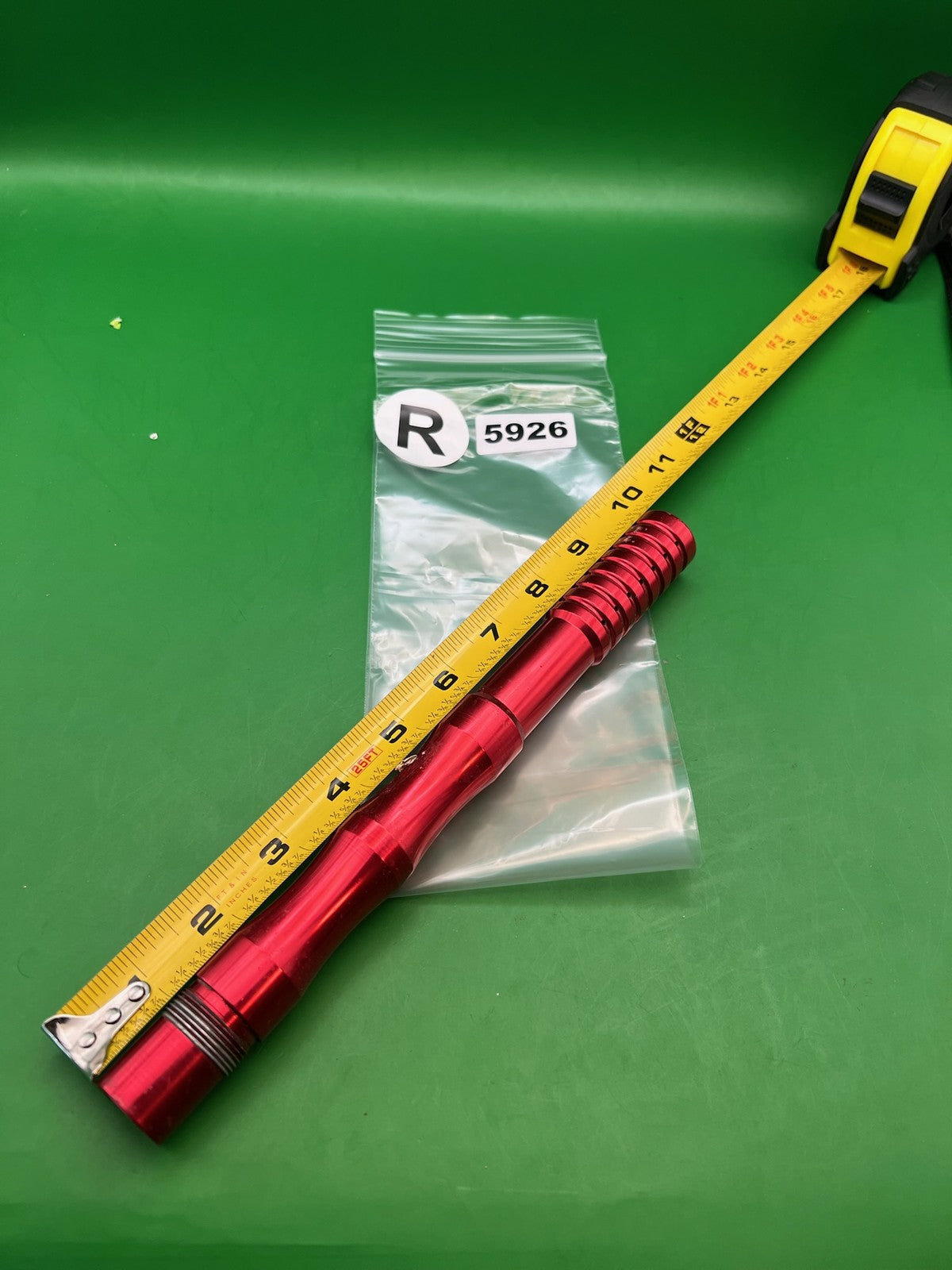 Autococker CP Custom Products Barrel Back 12" .689 Red - used paintball barrel back - red anno