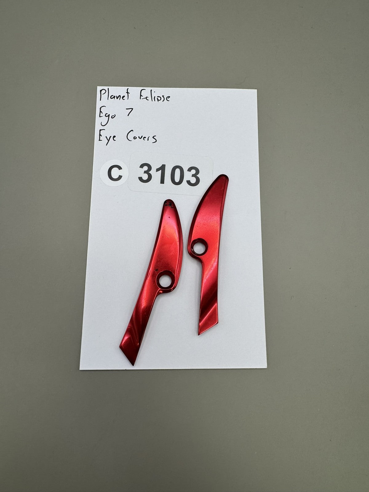 Planet Eclipse Ego 7 Eye Covers Red Anodized Aluminum Pair