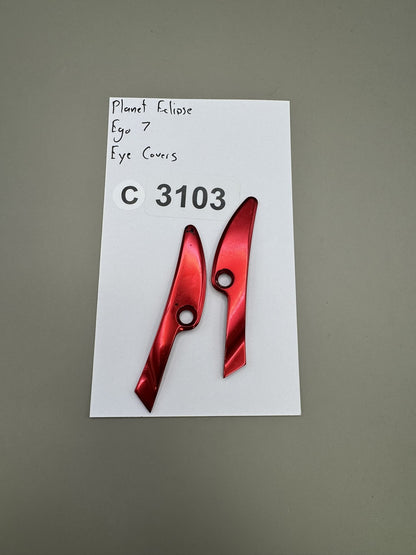 Planet Eclipse Ego 7 Eye Covers Red Anodized Aluminum Pair