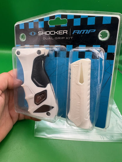 Smart Parts Shocker AMP Dual Grip Kit White Black Trigger Frame Vertical Reg