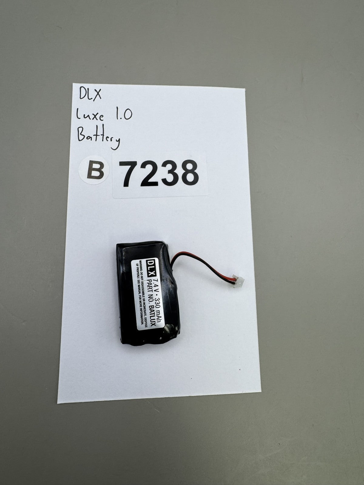 DLX Luxe 1.0 Battery 7.4V 330mAh BATLUX NO BOARD