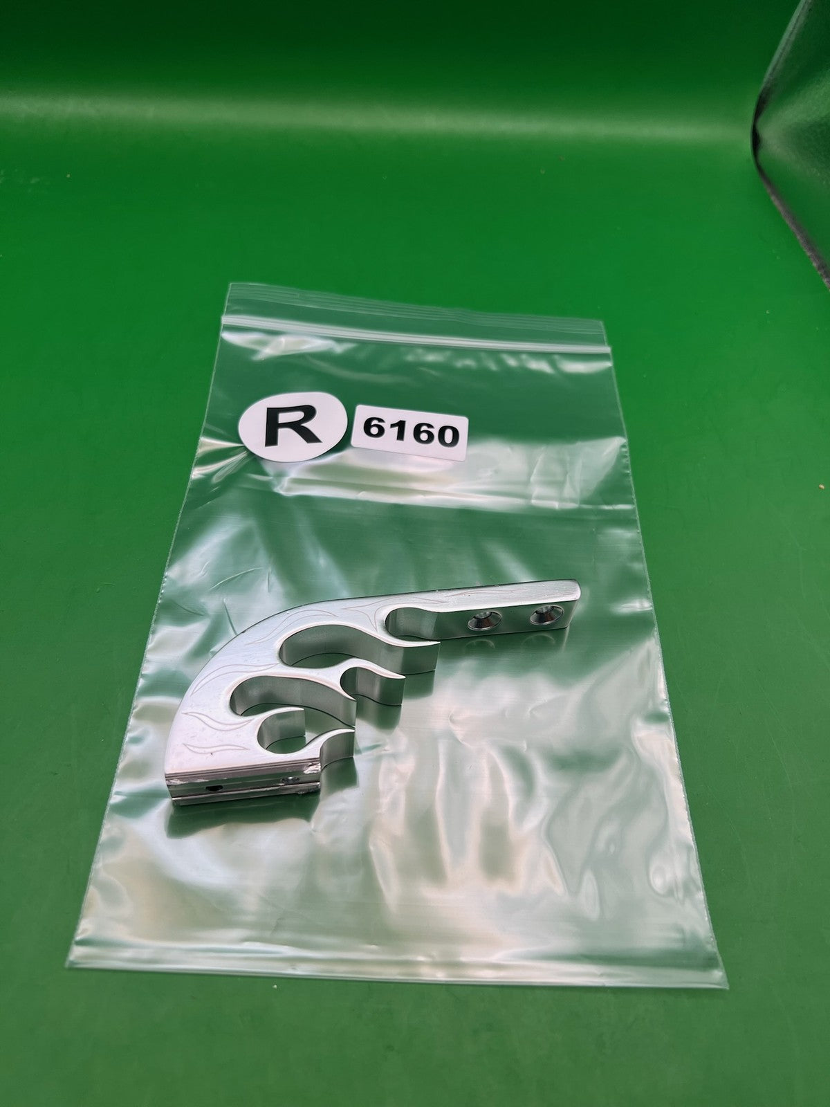 Flame Drop Forward Silver - used paintball drop forward - silver