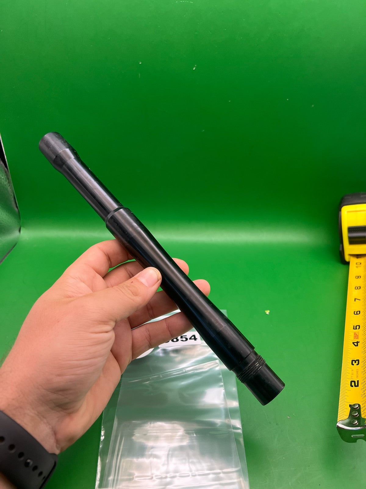 Stock WGP Barrel .690 Back Black - used paintball barrel back - black