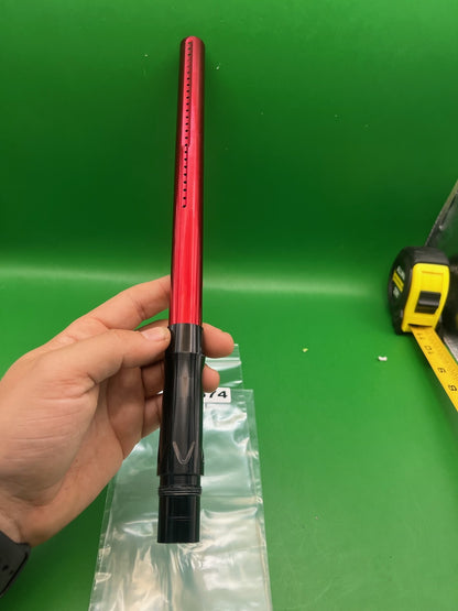 Autococker Lucky Barrel 14" .692 Red Black - used paintball barrel - red/black