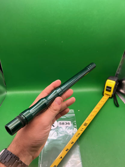 CP Custom Products Two Piece Barrel 14" .689 Dark Green - used paintball barrel (two-piece) - dark green