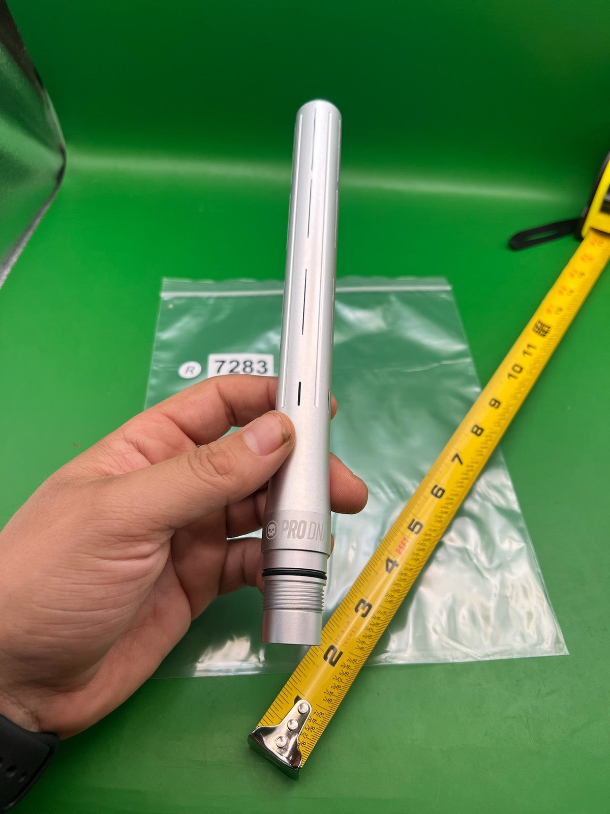 Infamous Pro DNA Silencio Barrel Tip Silver Aluminum AutoCocker Thread 14"