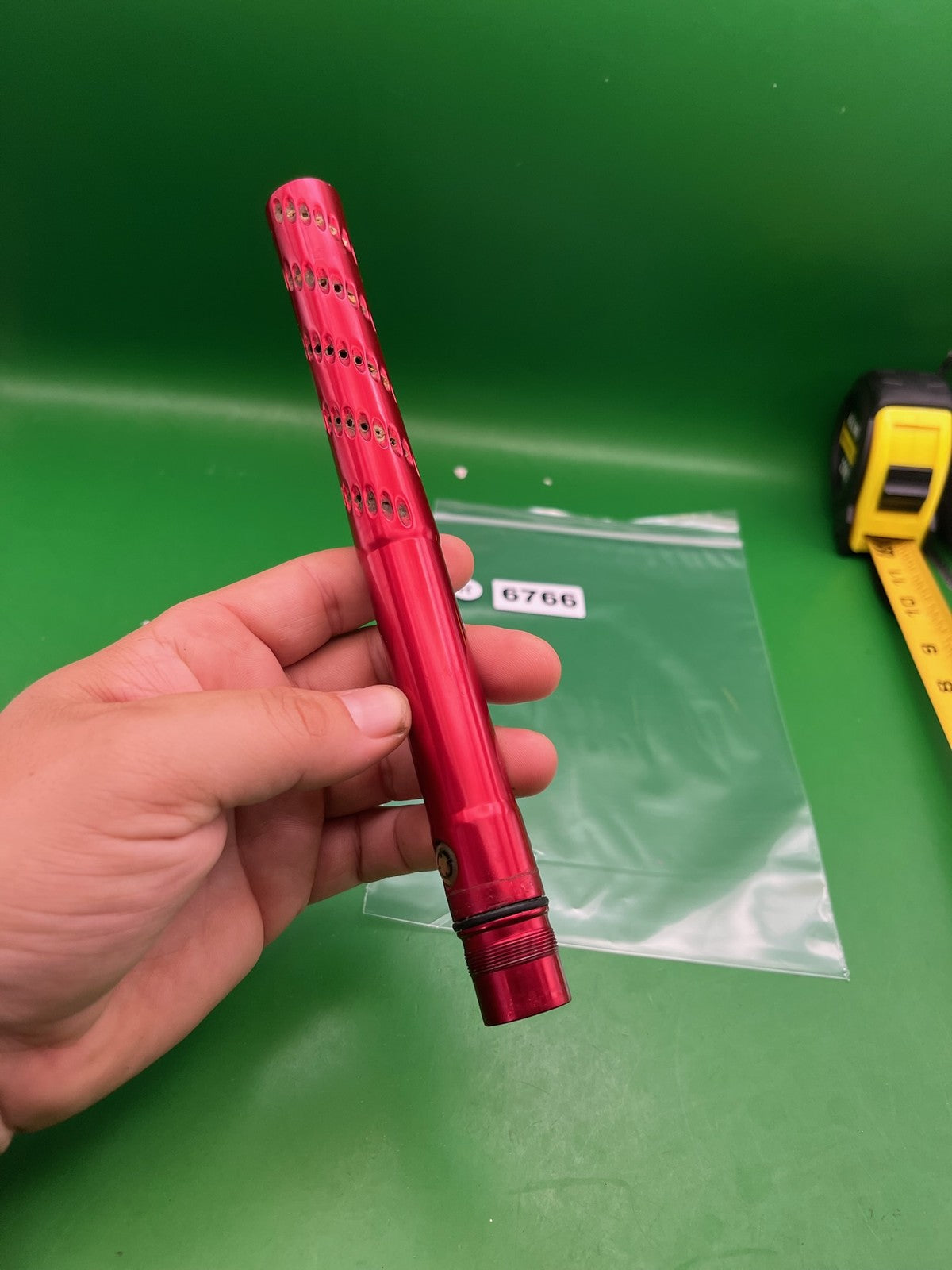 Freak Tip Red - used paintball barrel tip - red anno