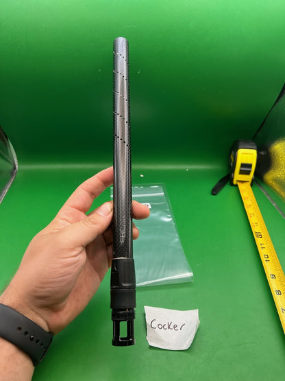 Freak Carbon Fiber Barrel Tip Autococker Cocker - used paintball barrel tip - black/carbon